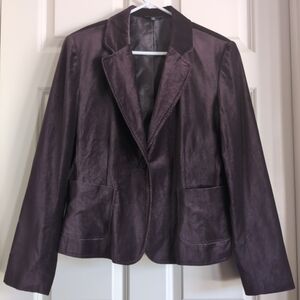 Vintage brown cotton rayon velvet blazer